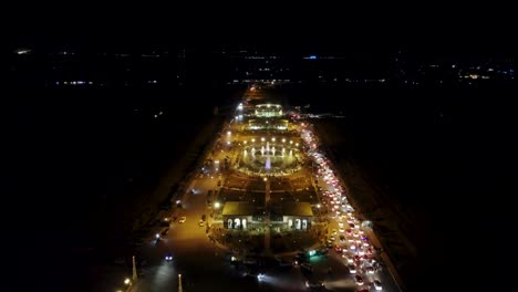 the night view of aino mena's fountain