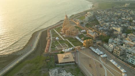 12 jyotirlingas in india, temples of lord shiva, indian temple architecture, somnath temple aerial view