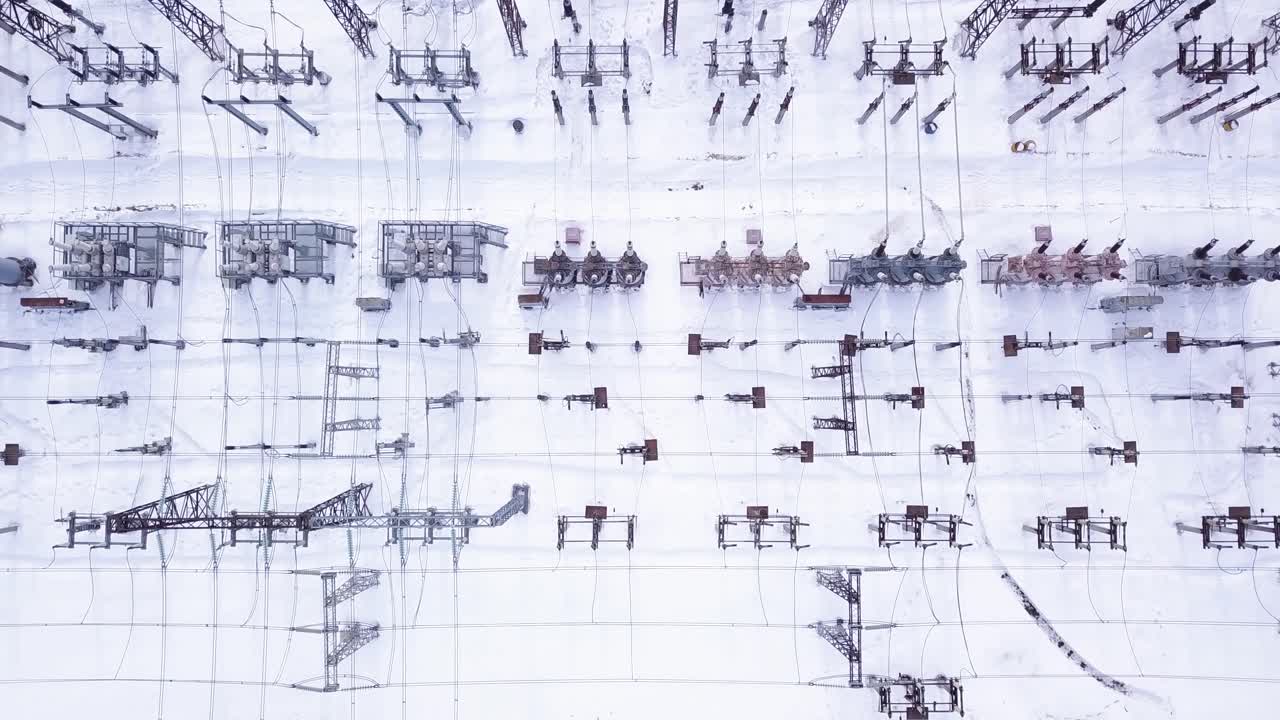 눈으로 인 발전소 의 공중 사진