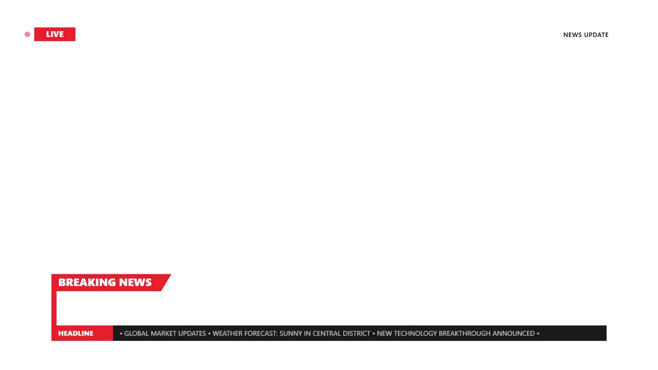 Grafisk overlay til breaking news-udsendelse (lower third)