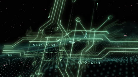 A-digital-representation-of-a-circuit-board,-with-copy-space