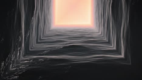 Seamless-VJ-Loop-Of-Animated-Water-Tunnel-With-Neon-Light