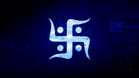 hindu swastika symbol animation