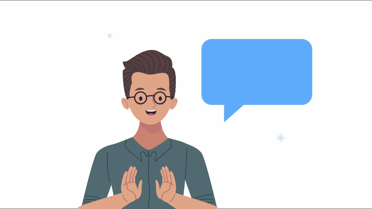 젊은이가 말하는 캐릭터 애니메이션