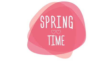 tiempo de primavera con formas líquidas rojas de moda en el gradiente blanco