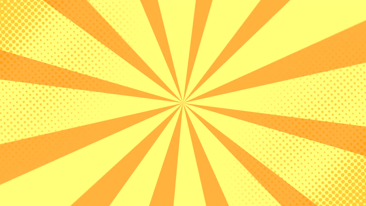 Pop art background with polka dots and speed lines.