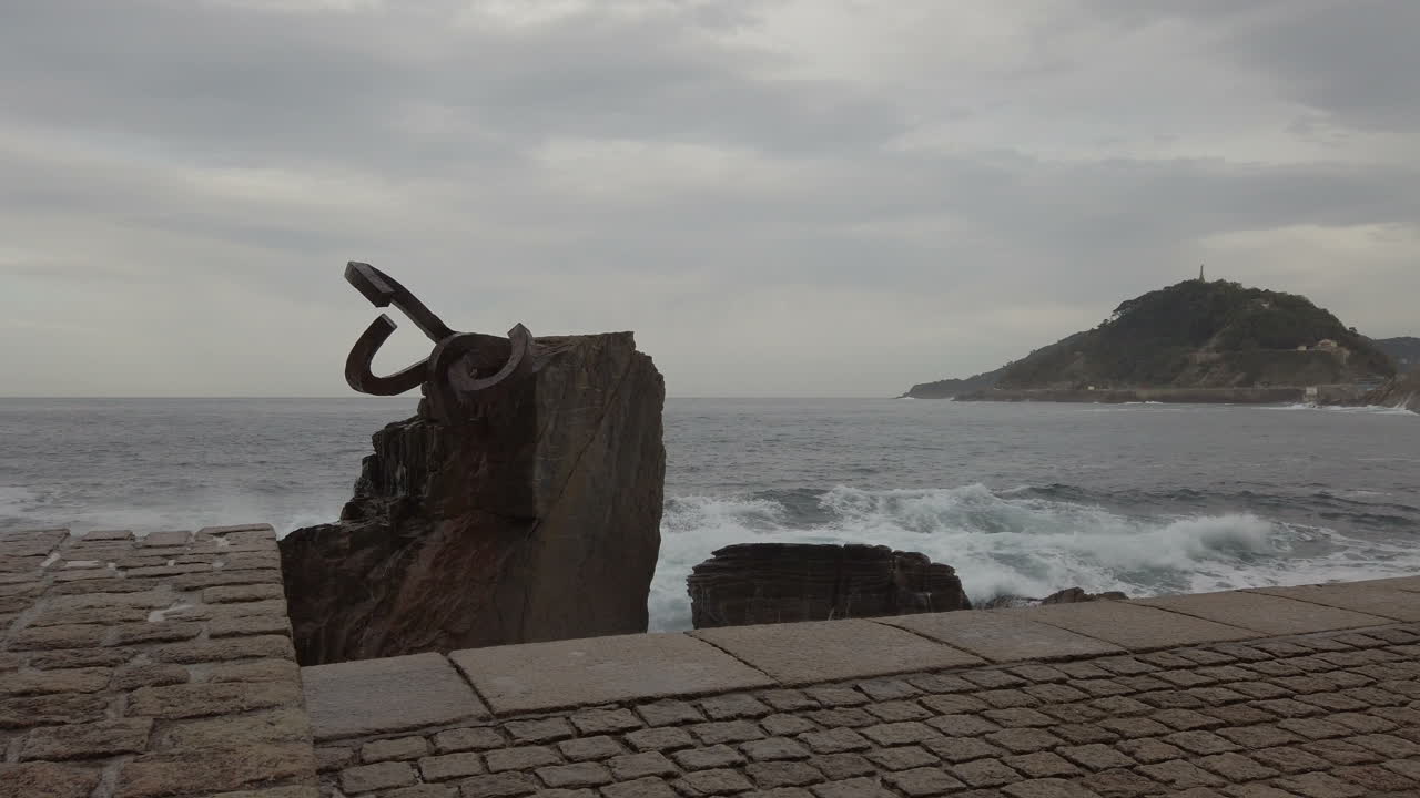 Dramatic Sea Waves Crashing Against the Coast