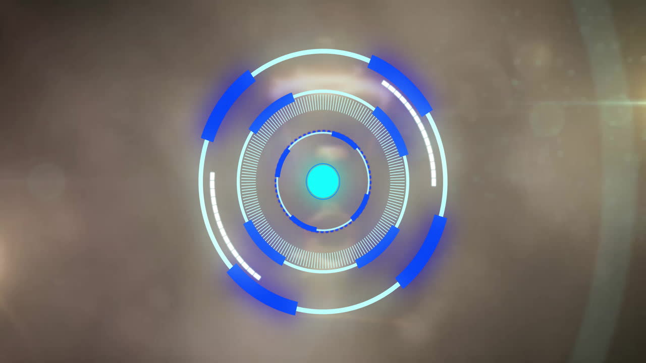 animación de la exploración del alcance sobre puntos de luz