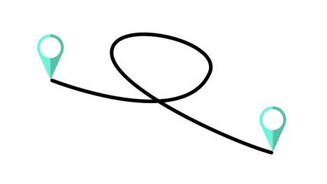 animación de movimiento de un punto a otro.