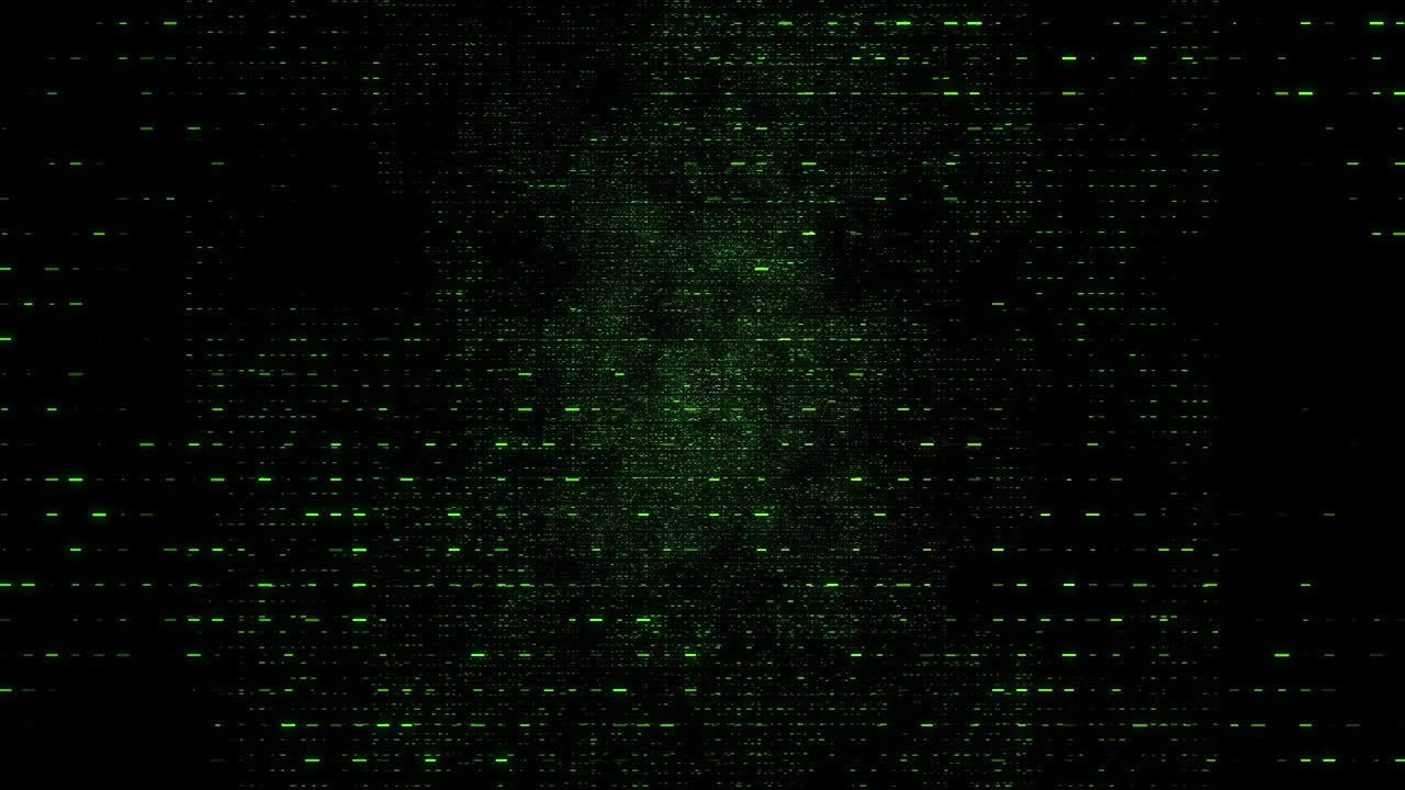 Green Digital Data Texture Background Loop