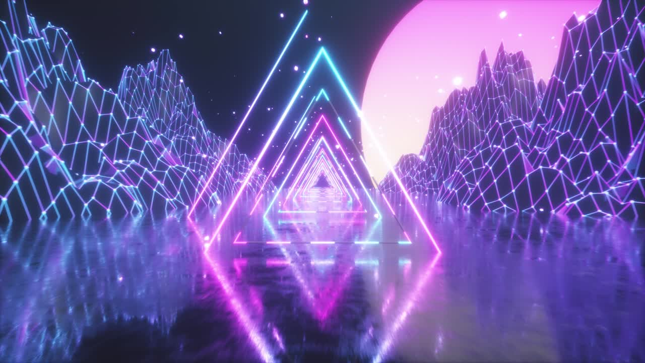 los años 80 son abstractos, retro y futuristas.