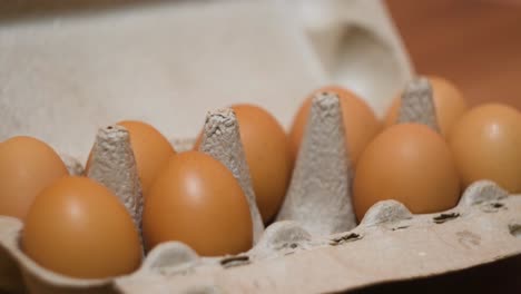 eggs in a cardboard carton