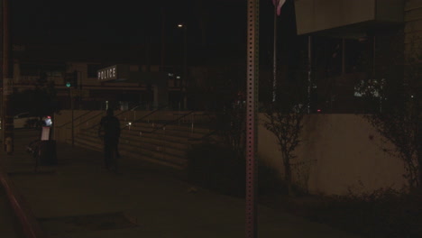 dark night time footage of streets and roads in los angeles city, america