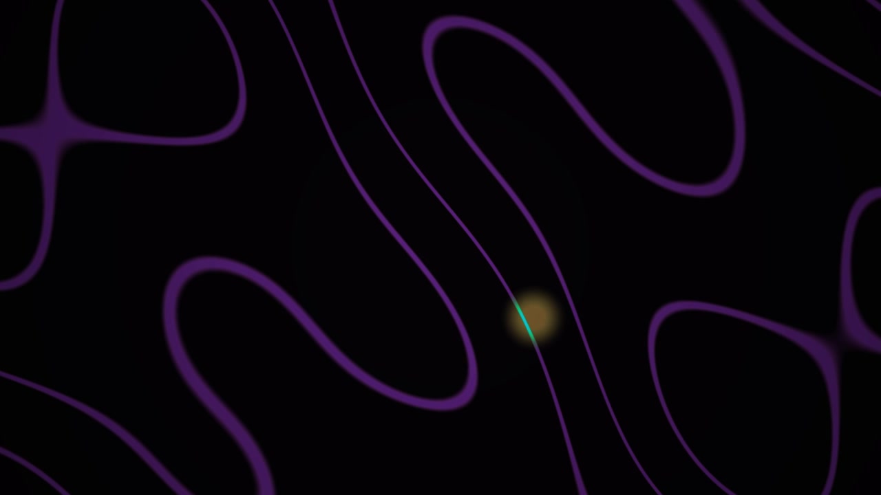 Dynamic Abstract Background with Wavy Purple Lines and Glowing Dots