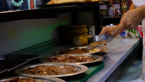kebab turco en la cocina