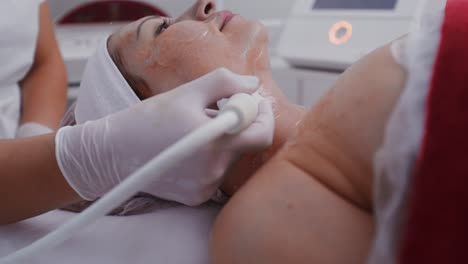 woman undergoing facial treatment at a medical spa