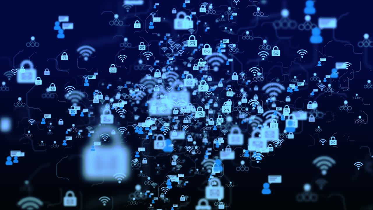 Network Global connection Connecting people zoom in Loop Animation.