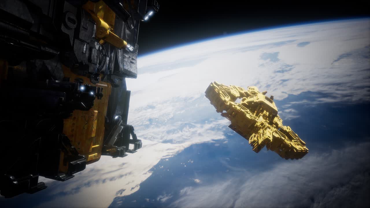 Enorme astronave riccamente dettagliata