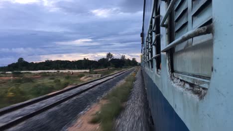 train journey through indian countryside