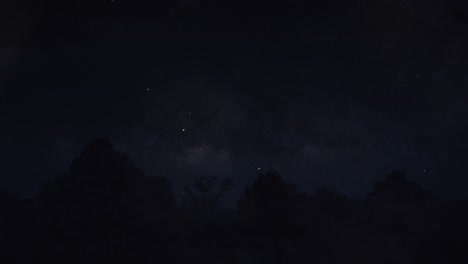 Passing-Satellite-Seen-Over-the-Trees-in-the-Night-Sky