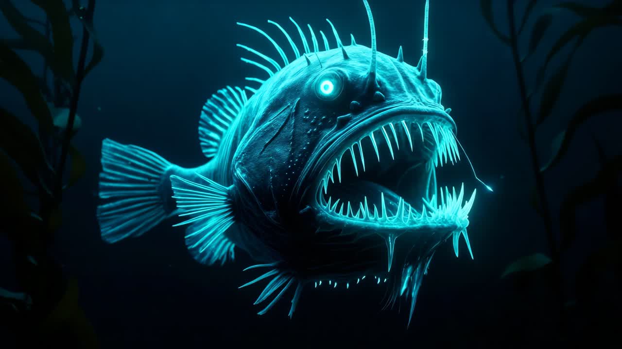 La rana pescatrice negli abissi marini
