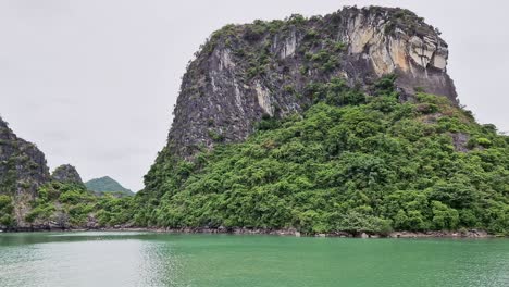 a cliff on an island nestled within the stunning halong bay in vietnam, asia