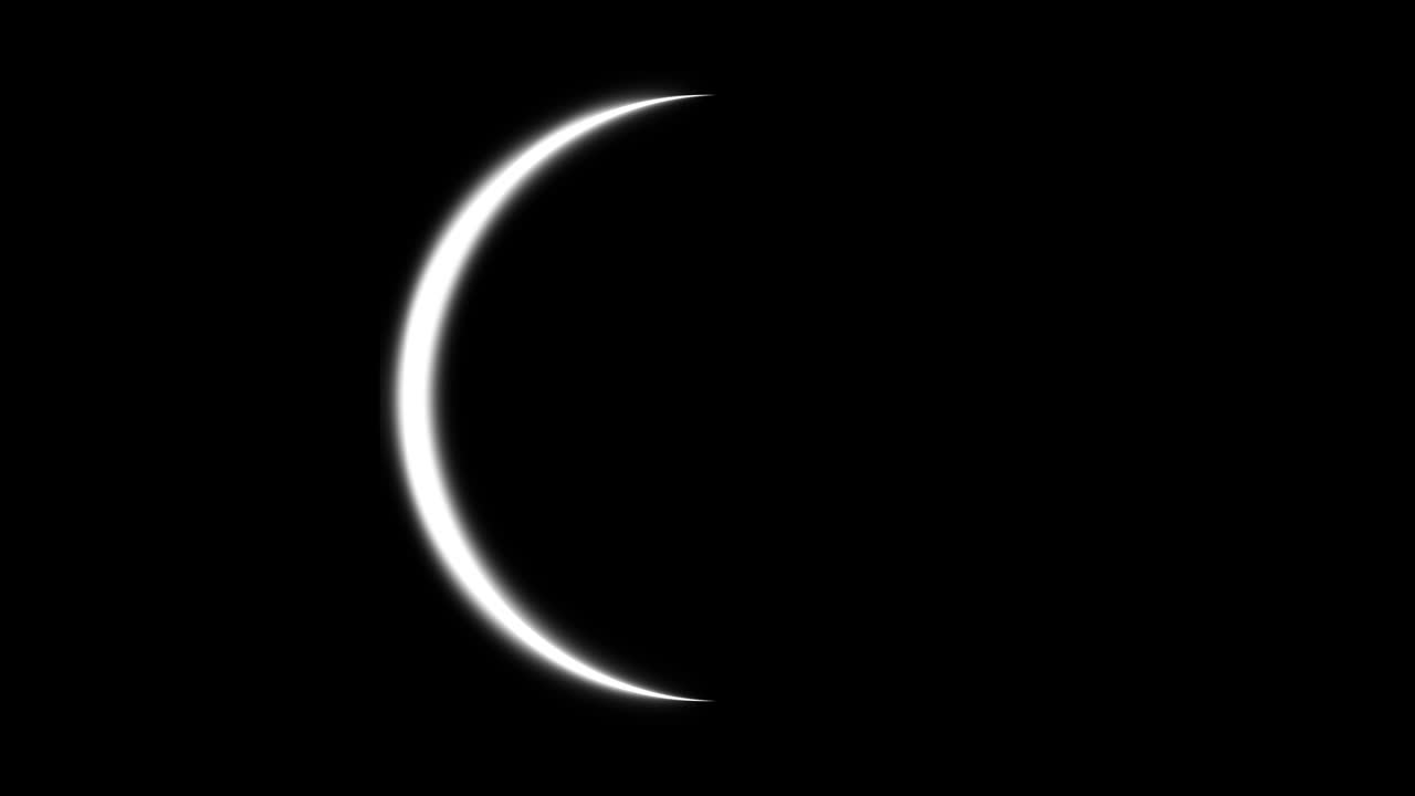 círculos de neón fondo de movimiento futurista abstracto. animación de bucle. alfa luma mate incluido. video 4k