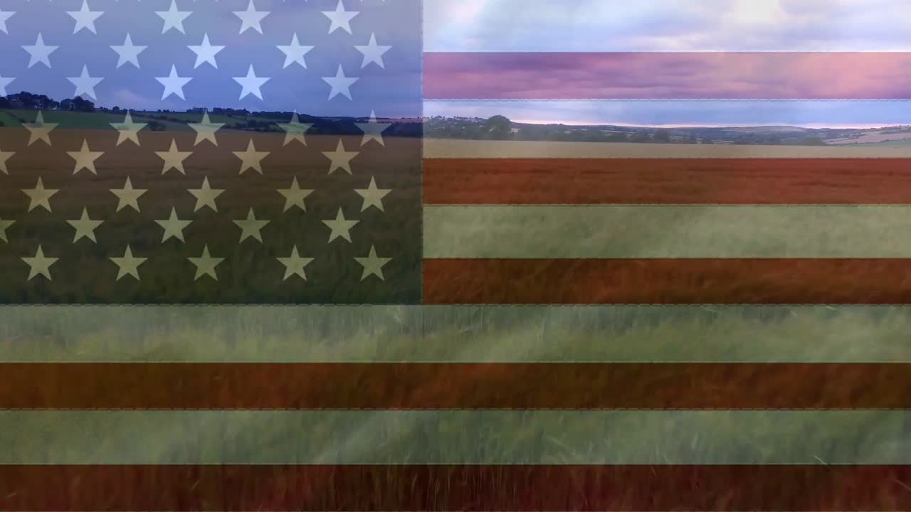 vídeo de la bandera estadounidense