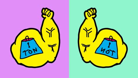 niños dibujando arte pop fondo sin costuras con el tema de las manos musculosas