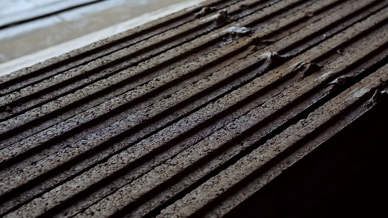 View of construction material. Close up of constructin material production industry