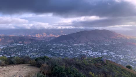 excelente panorama aereo de san luis obispo, california