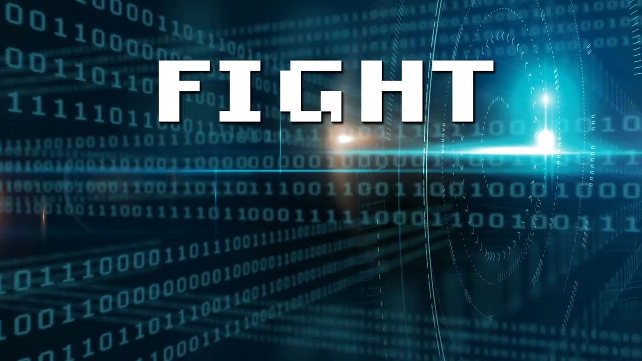 Animation of fight over binary code and lights