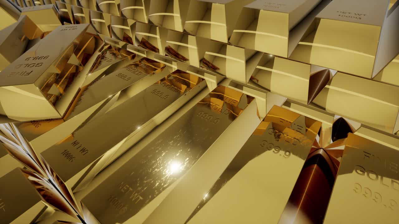 Stack Of Gold Bars And Investment Finance Business, Financial Concepts, 3D Rendering