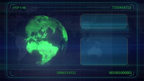 animación cg futurista con holograma de pegamento verde