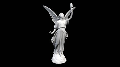 bucle de rotación de la estatua del ángel