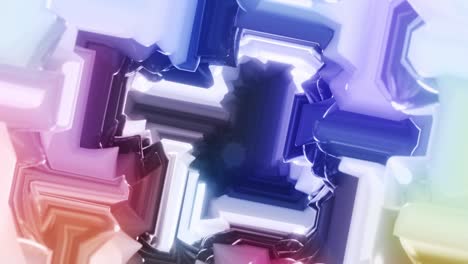 animación de formas abstractas multicolores con bucle de fluidos
