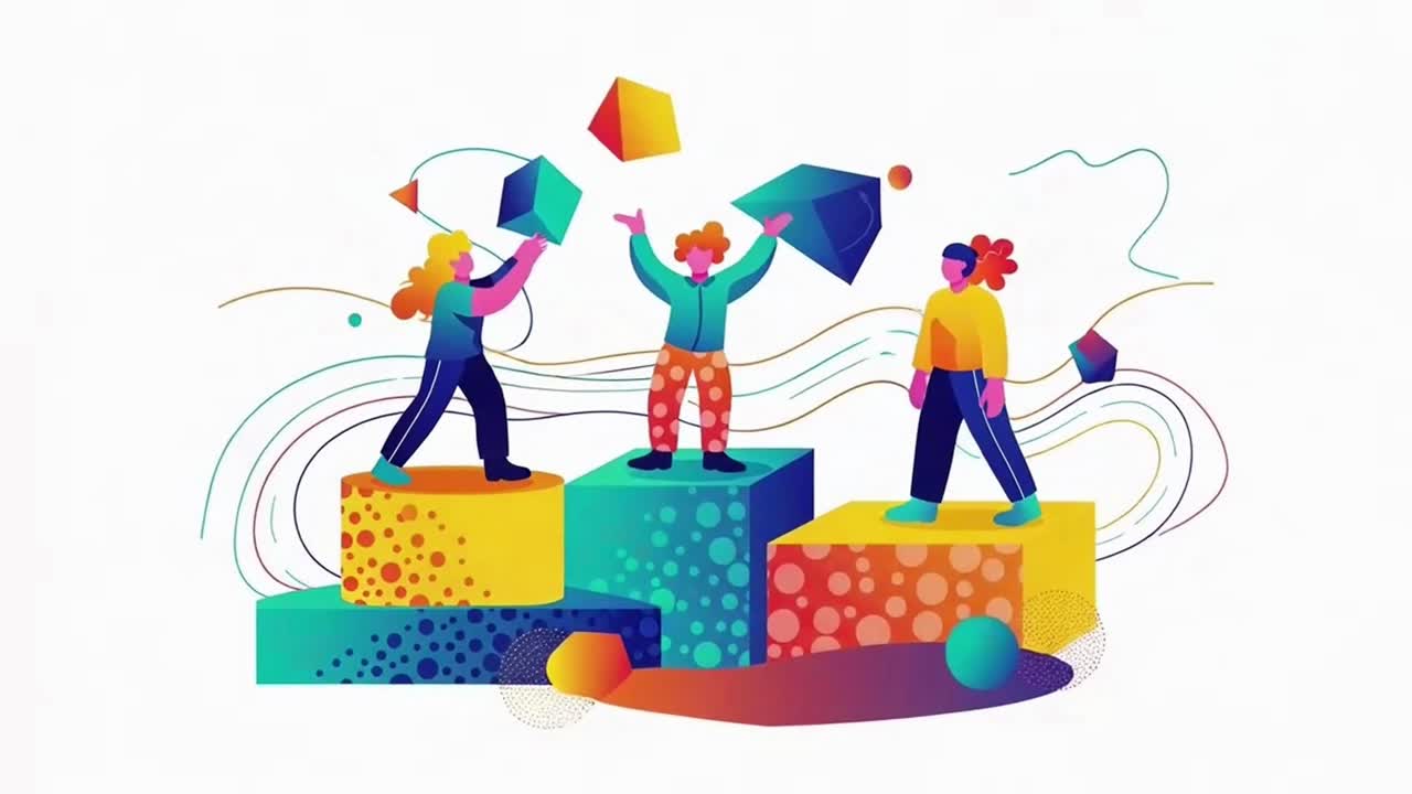 Team Working Together to Build and Achieve Progress on Steps