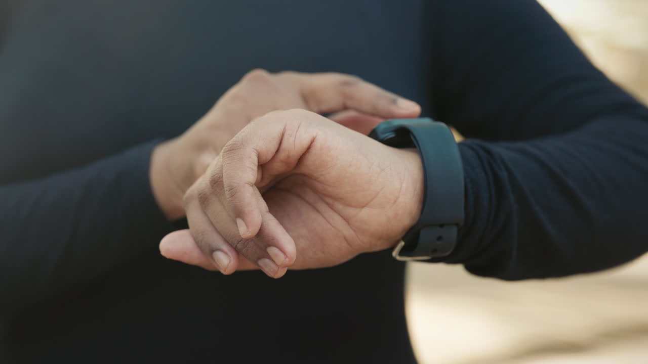 Person using a smartwatch