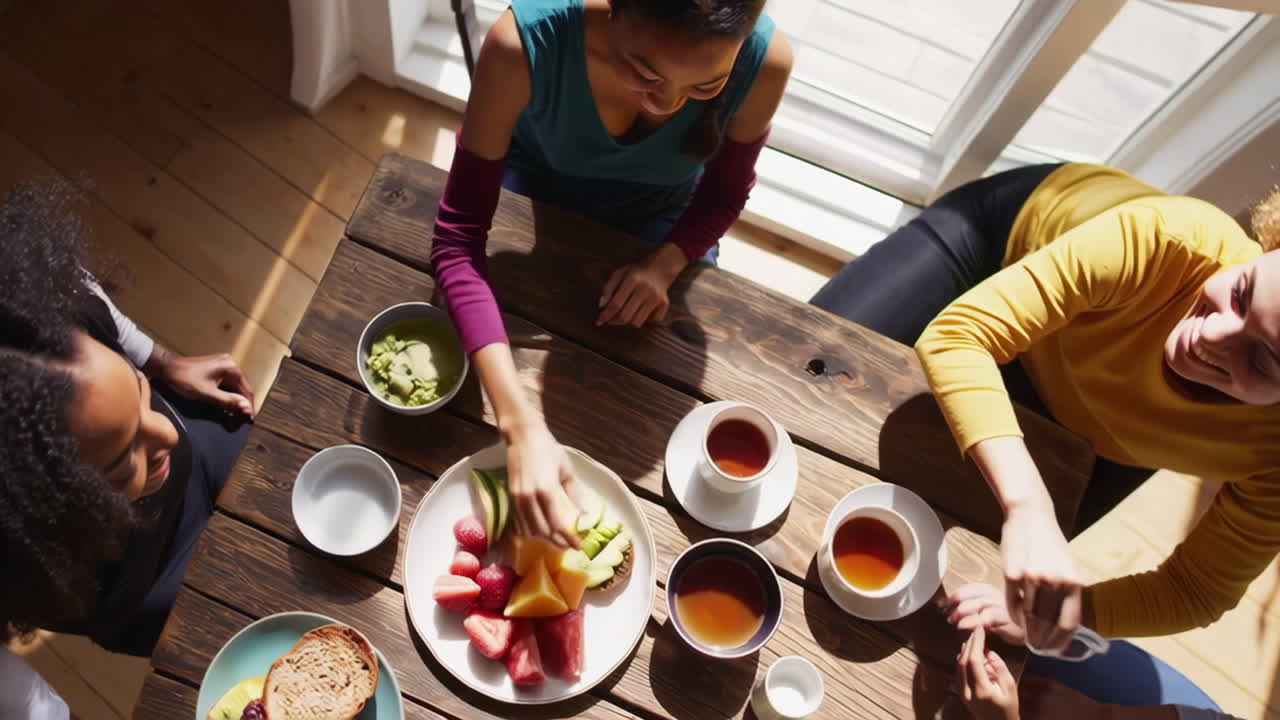 People having a meal together