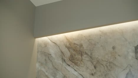 interior marble wall with modern lighting detail