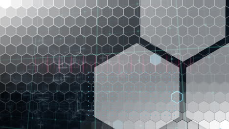 animación del procesamiento de datos científicos en una cuadrícula hexagonal