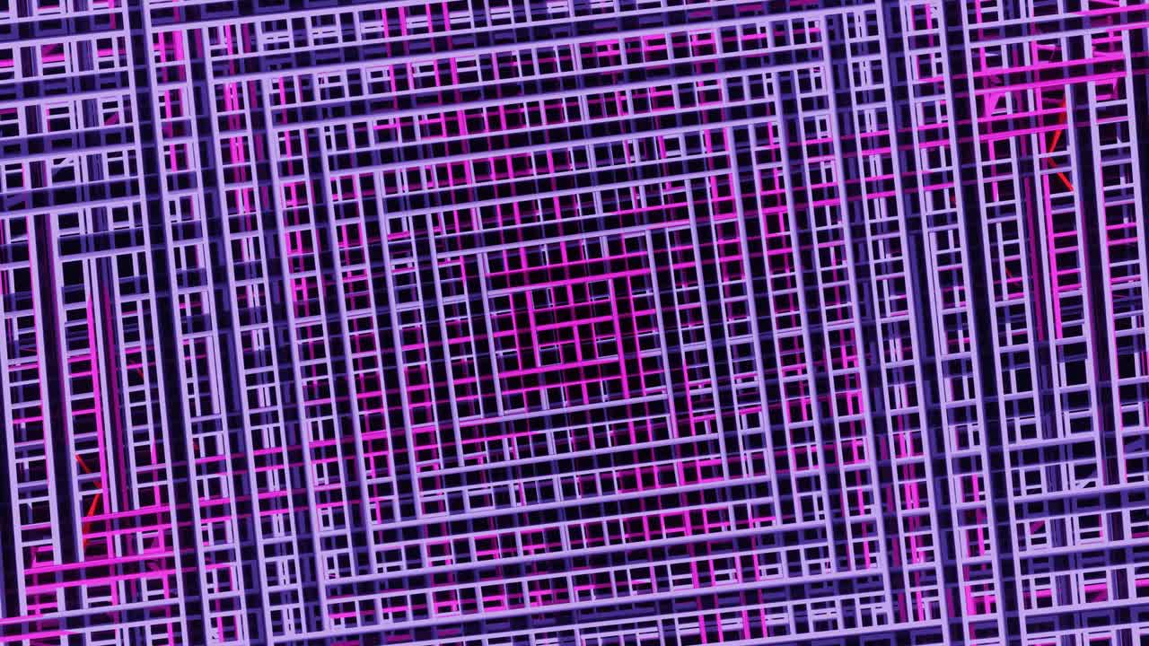 Abstract transformation of abstract neon lines