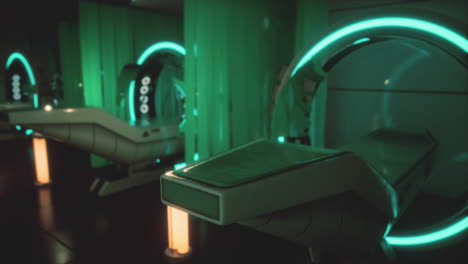cápsulas de exámenes médicos futuristas