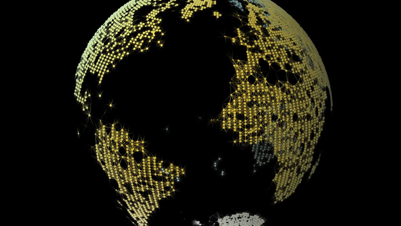 el planeta tierra girando sobre un fondo negro.