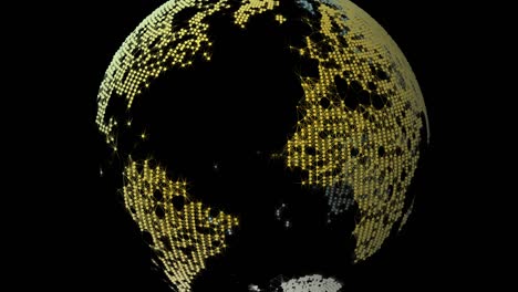 el planeta tierra girando sobre un fondo negro.