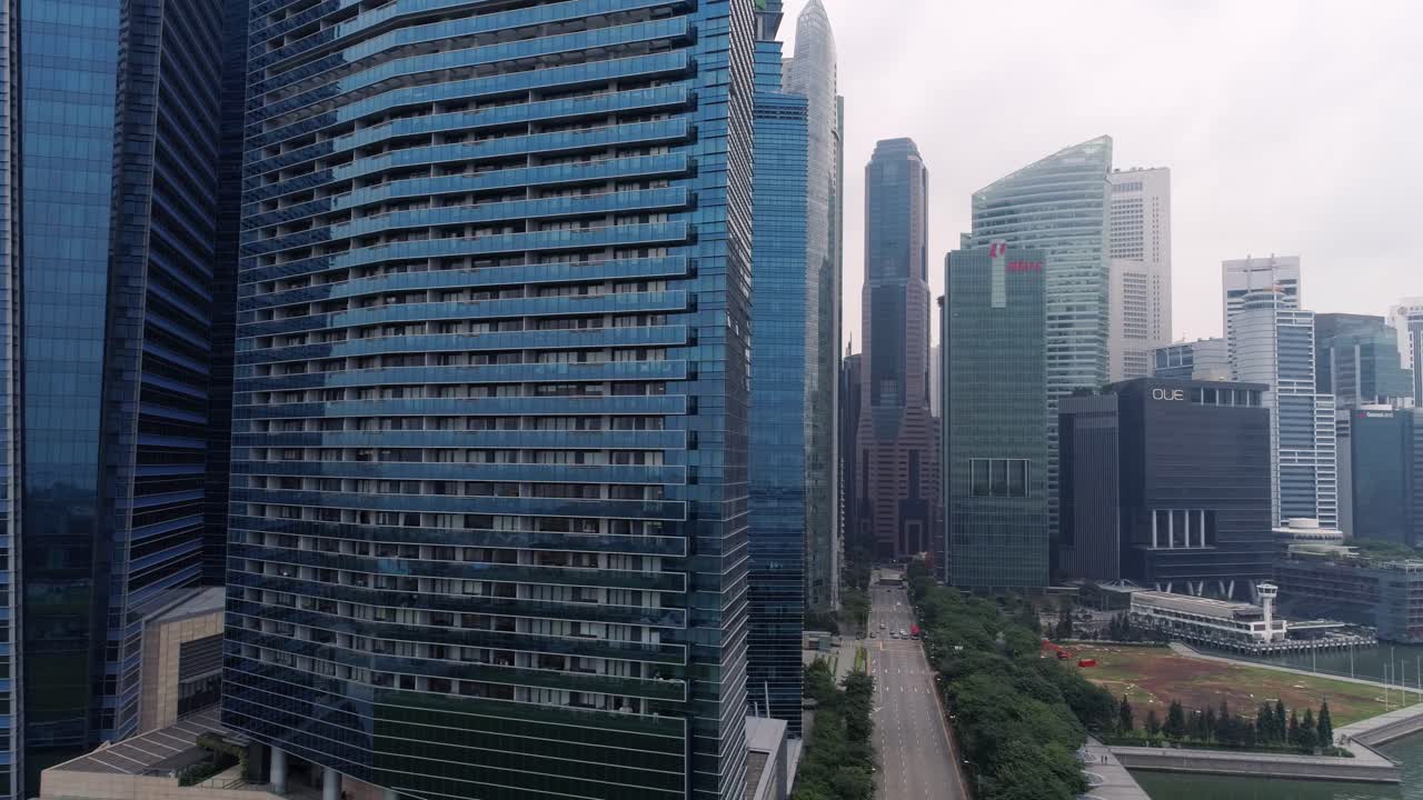 paisaje urbano de singapur vista aérea