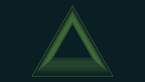 green line triangle on a dark background