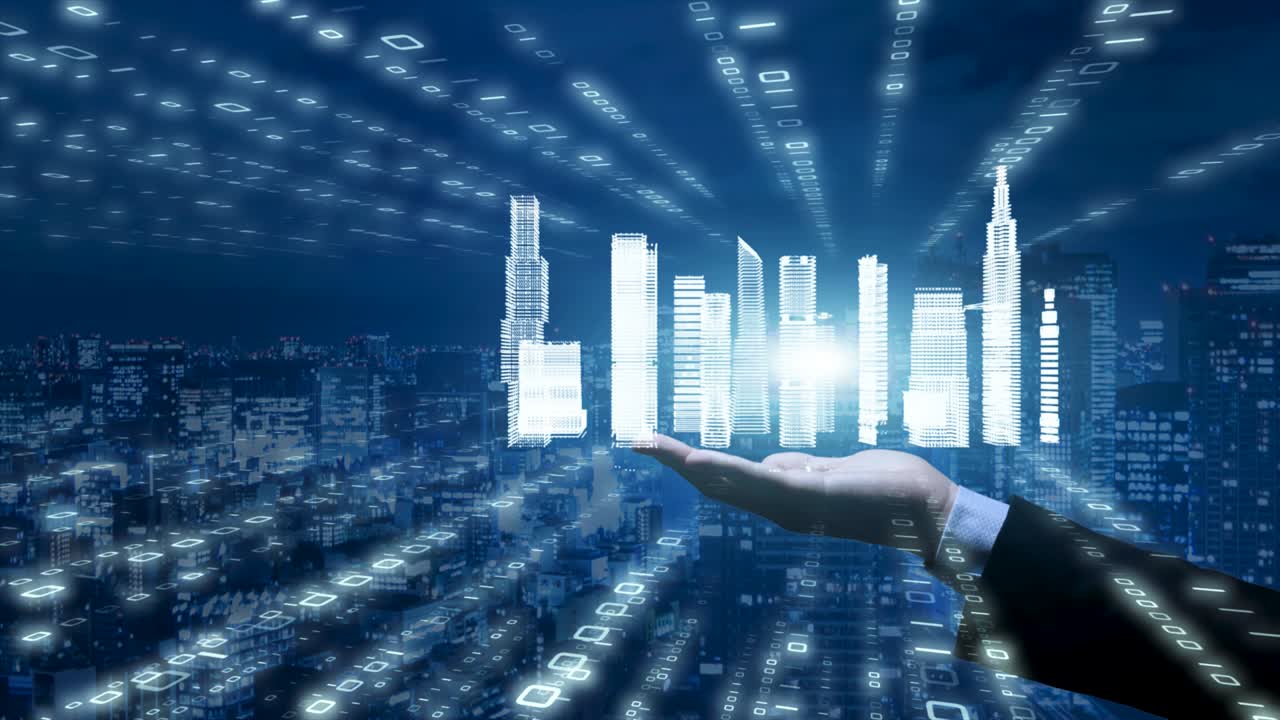 스마트 시티, 디지털 세계, 글로벌 커뮤니케이션 네트워크 개념, 6g 비즈니스 그래프, 글로벌 비즈니스