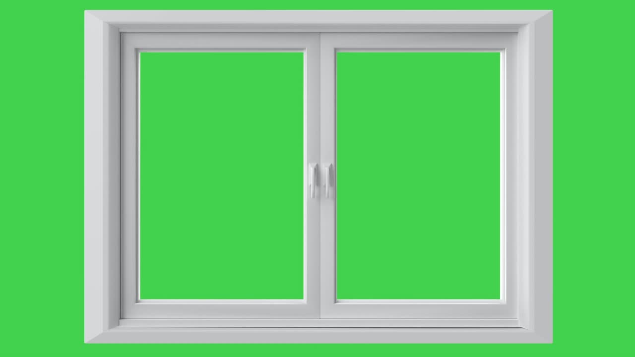 녹색 화면에  upvc 창 프로파일 프레임