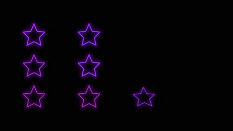 pulsing purple stars pattern with neon light in casino style